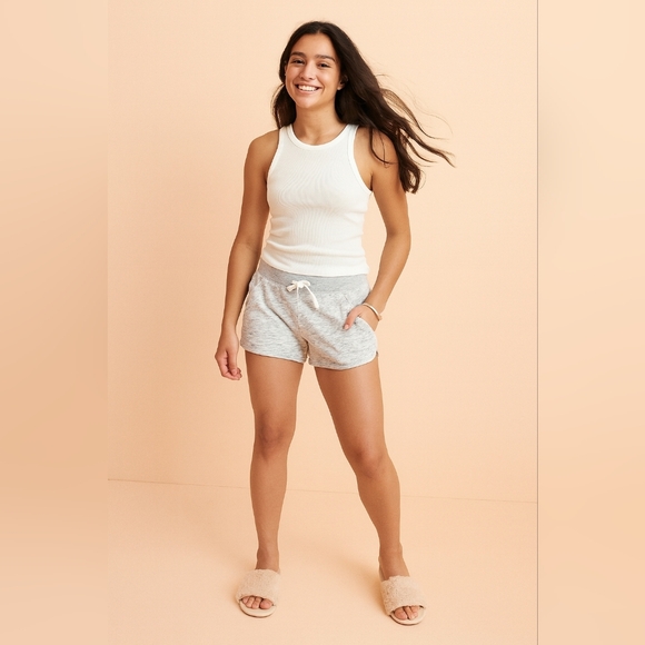 Abercrombie Kids Girls Heather Gray Dalphin Shorts size 15/16 - Picture 1 of 9
